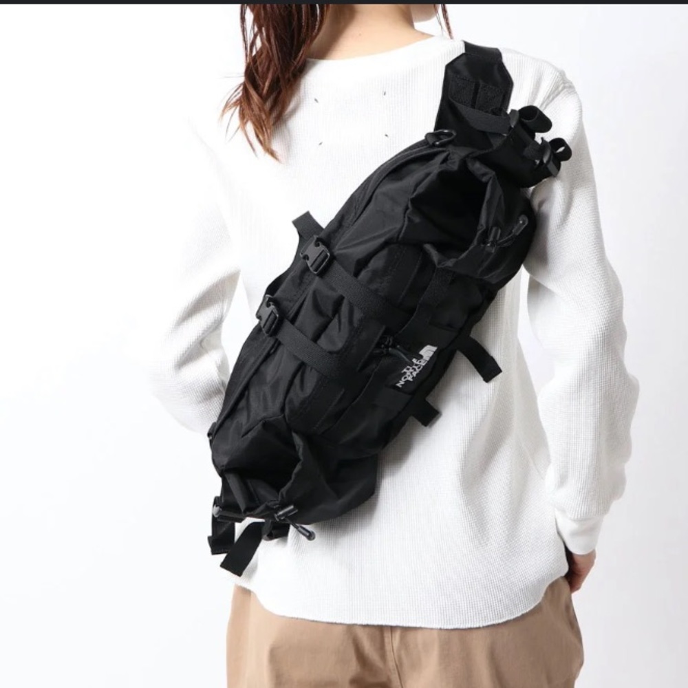 THE NORTH FACE black LUMBER FANNY PACK MOUNTAIN BIKER Hiking